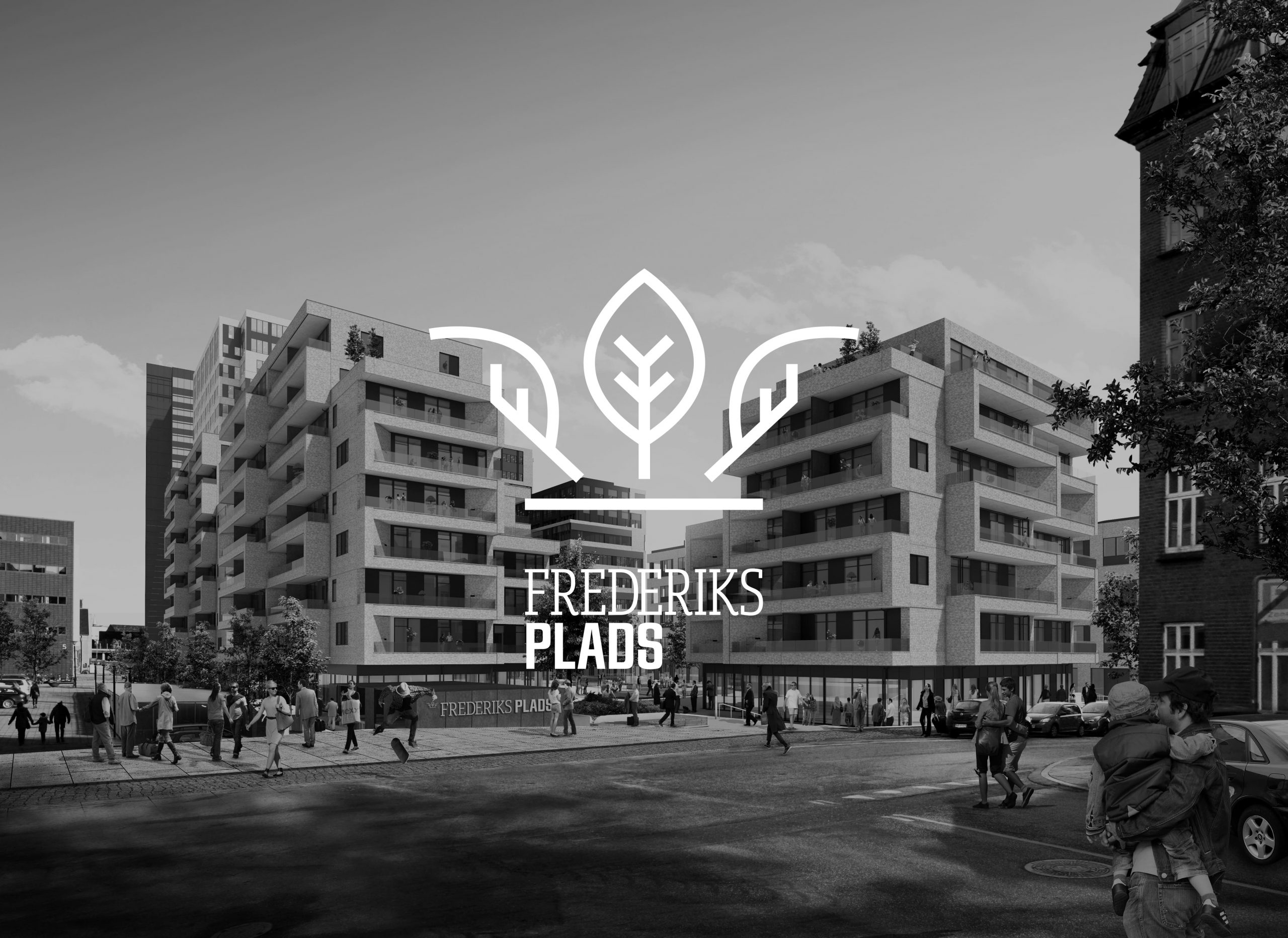 Frederiks Plads logo på visulaisering